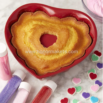 Silicone heart cake mold